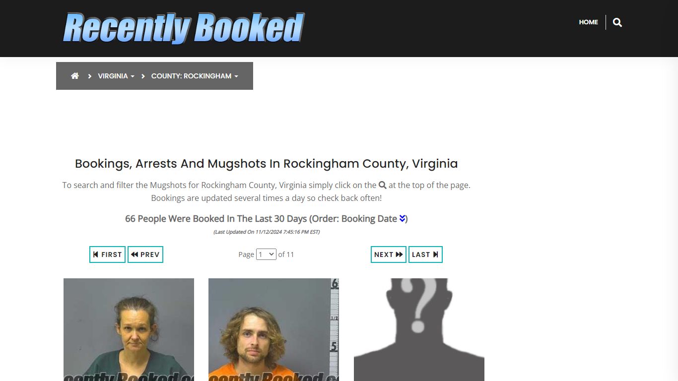 Bookings, Arrests and Mugshots in Rockingham County, Virginia