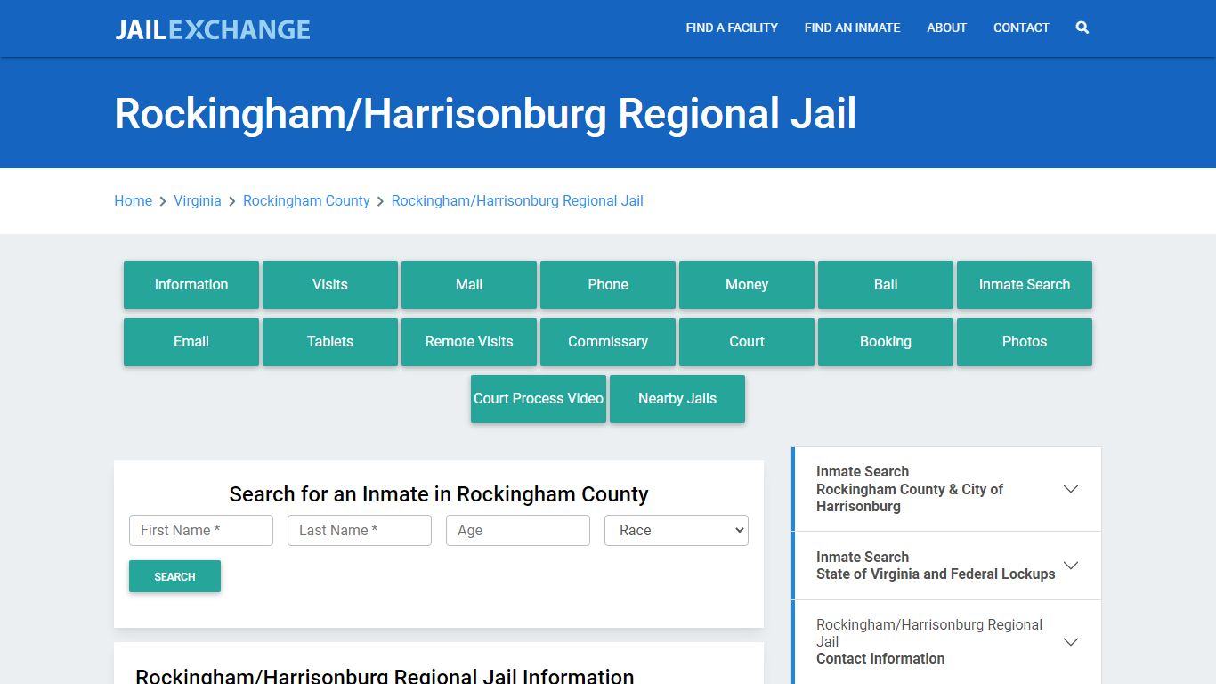 Rockingham/Harrisonburg Regional Jail - Jail Exchange